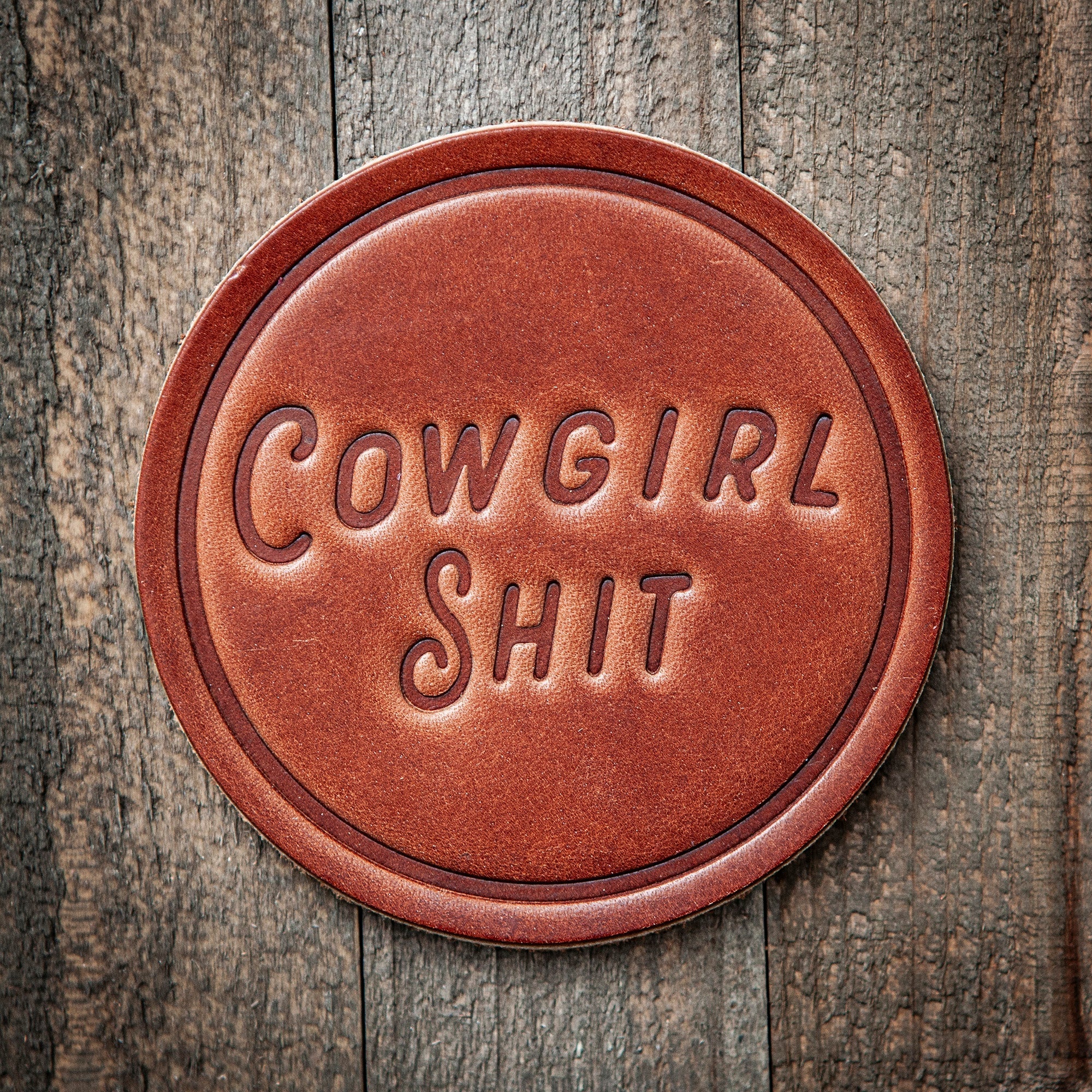 Leather Coasters, keychains, magnets.