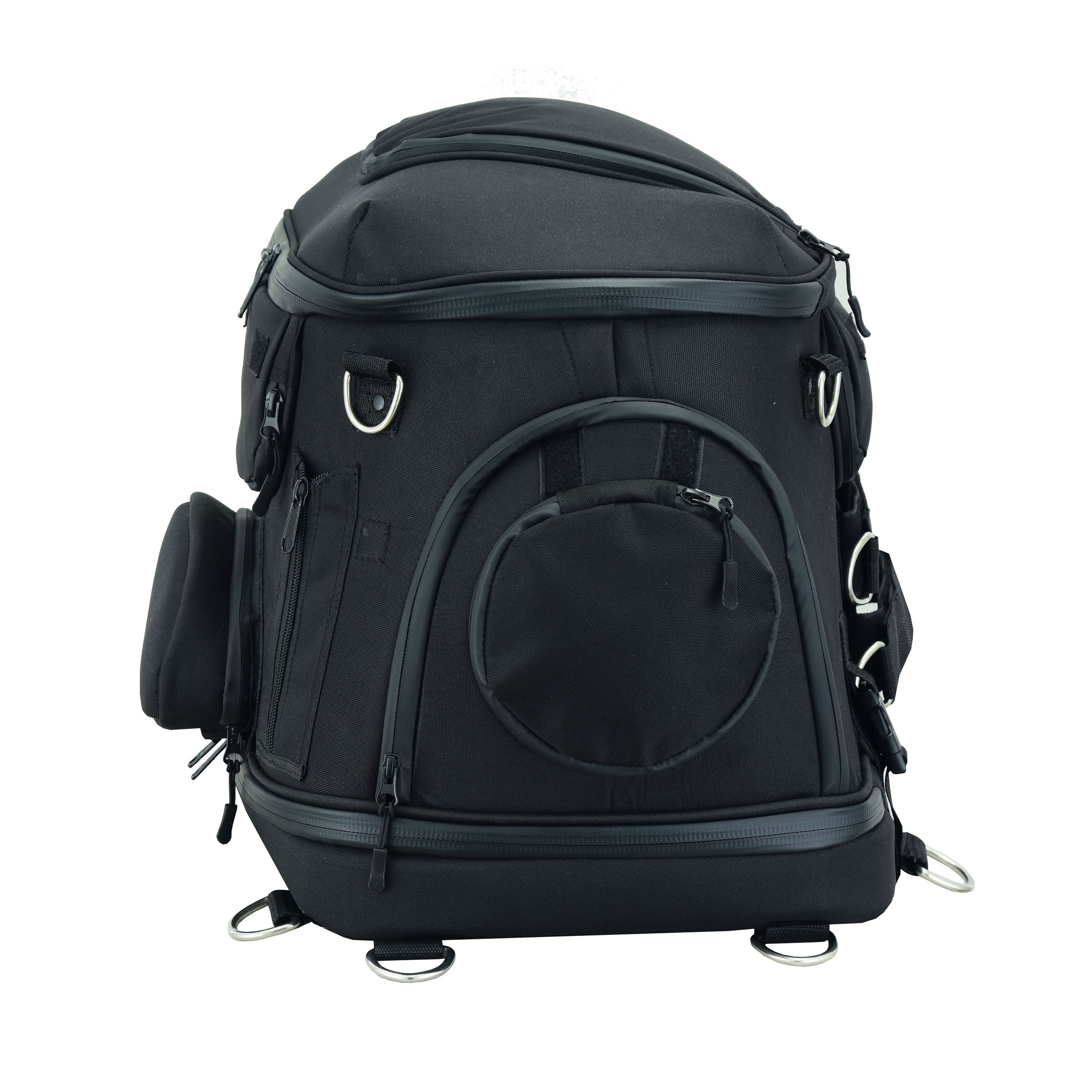 Renegade Classics Black Heavy Duty Textile Motorcycle Pet Carrier Si