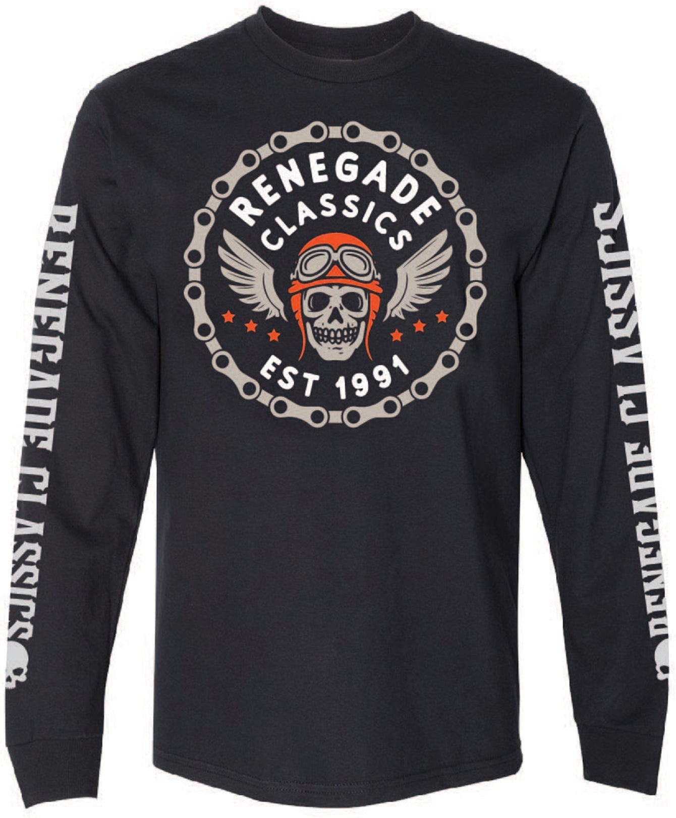 RC Chain Skull Men's Long Sleeve Shirt