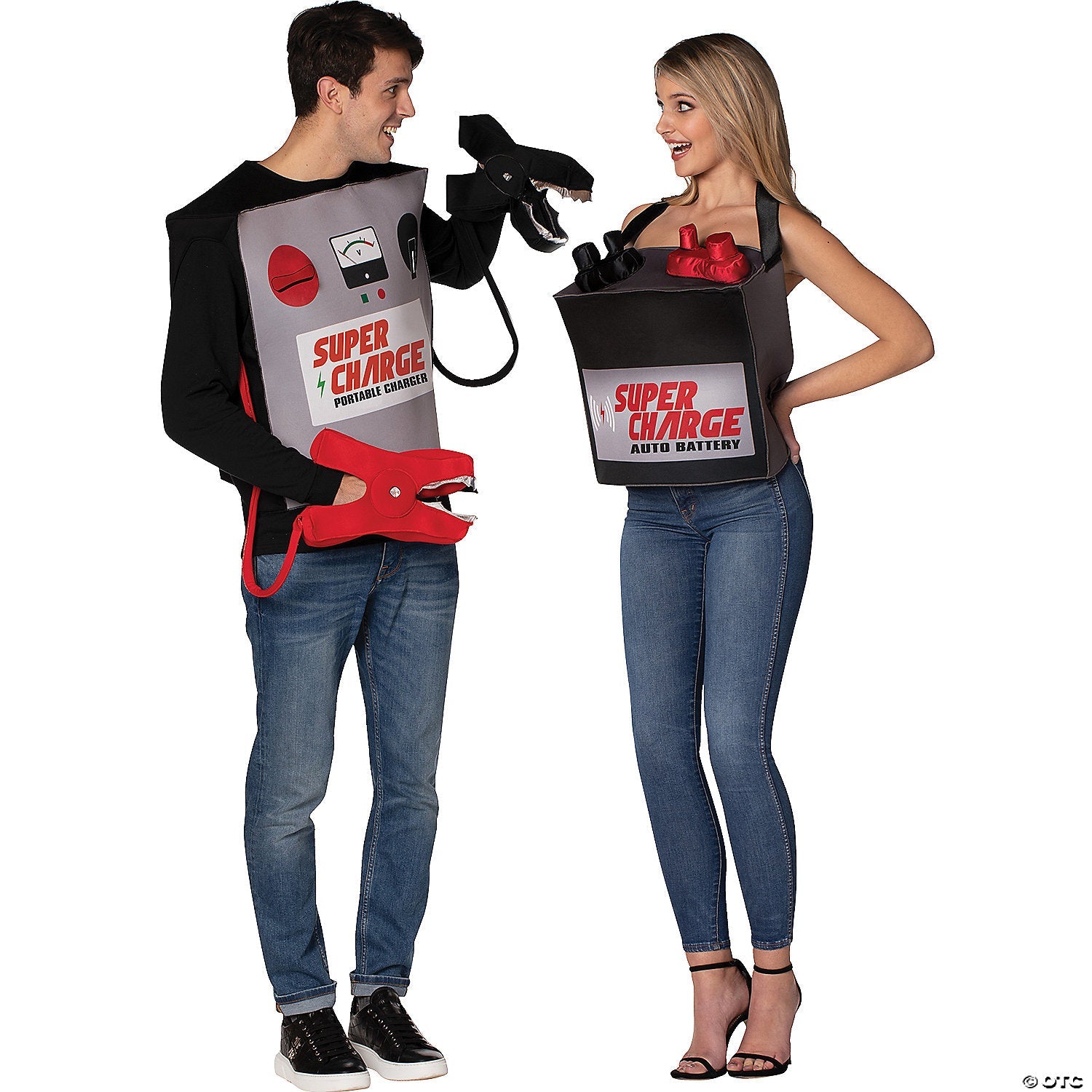Adult Battery Jumper Cables Couples Costume