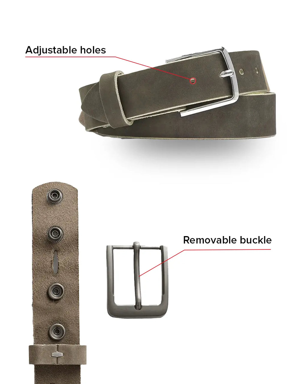 Dark Brown Nubuck Belt