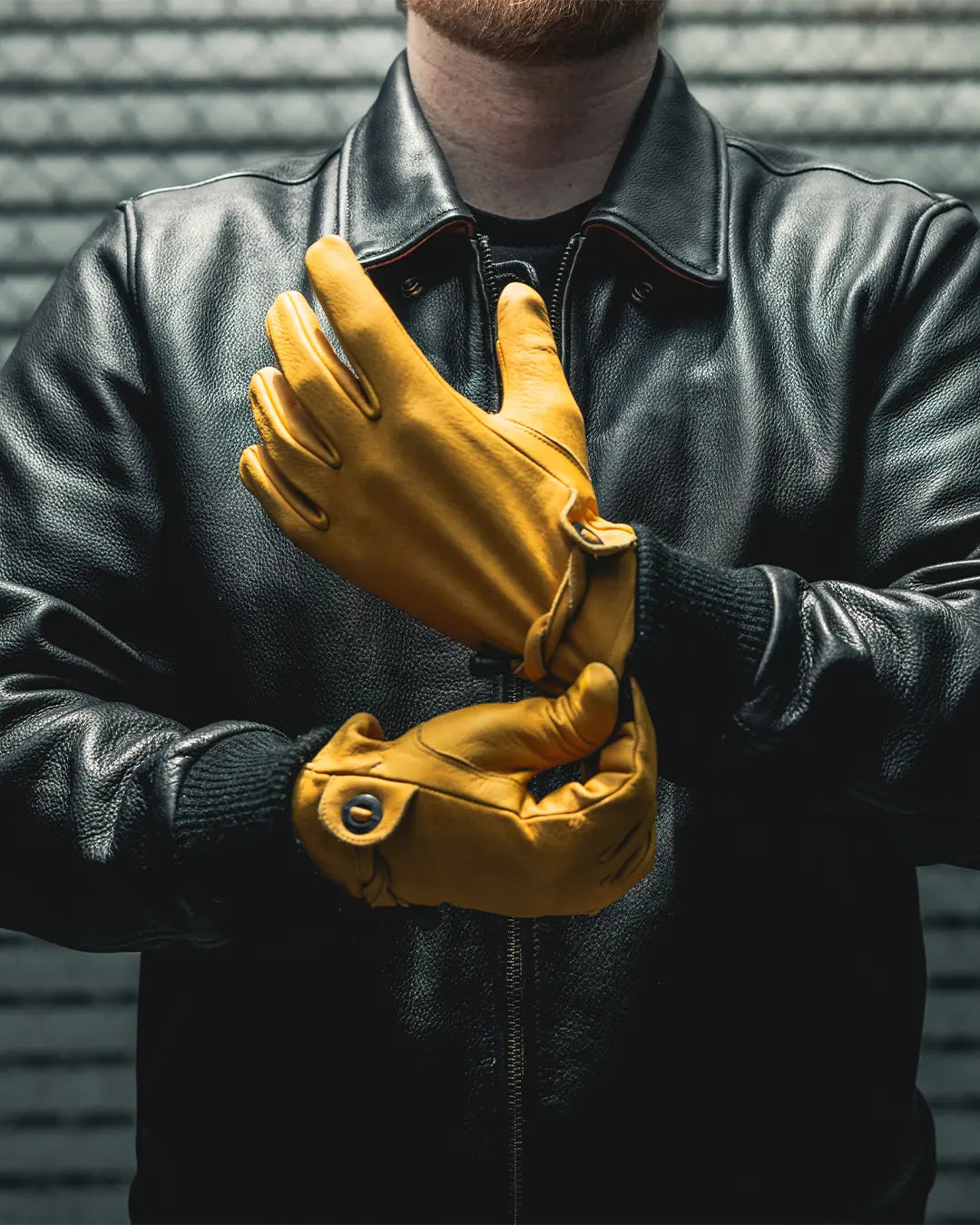 Ranch Men's Motorcycle Leather Gloves