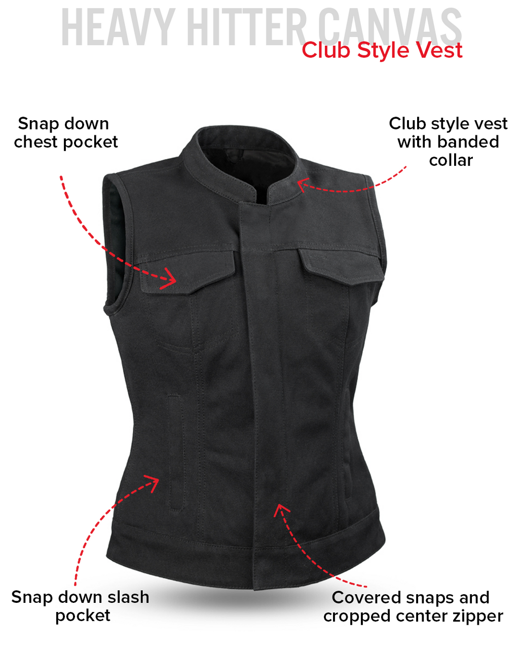 Ludlow Women's Motorcycle Denim Vest