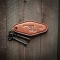 Maryland State Silhouette Leather Keychain Motel Style