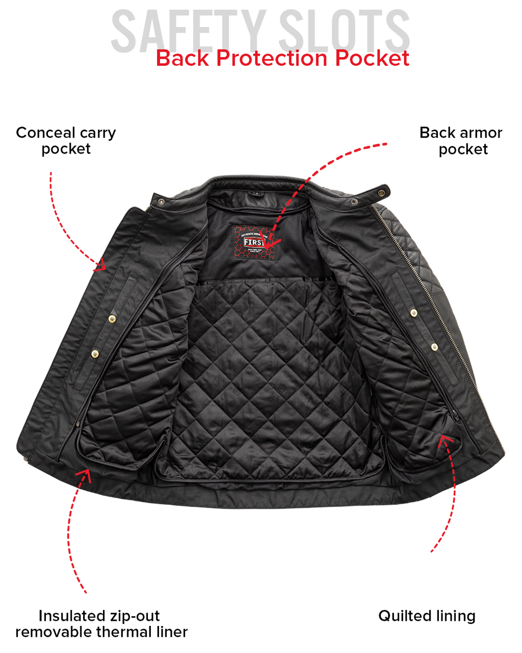 Grand Prix - Men's Leather Motorcycle Jacket