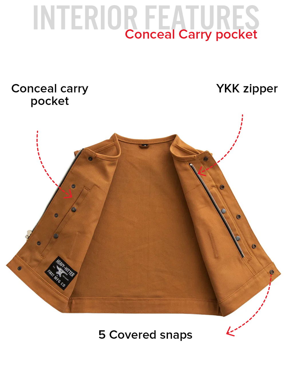 Lowside Duck Men's Motorcycle Canvas Vest