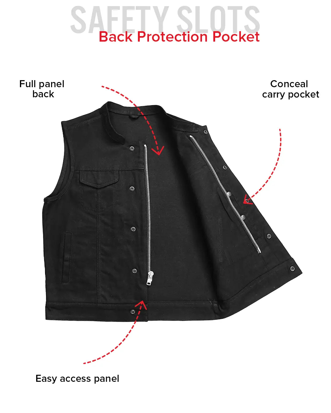 Havoc Men's Motorcycle Twill Vest