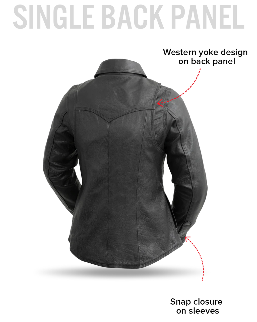 Onyx Women's Leather Motorcycle Shirt