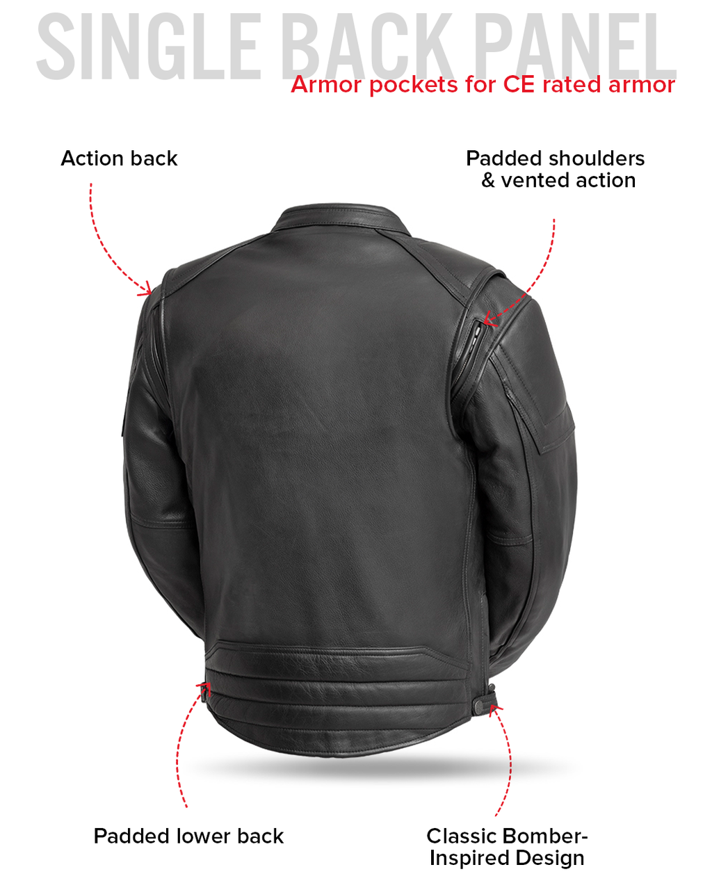 Chaos - Men's Leather Motorcycle Jacket