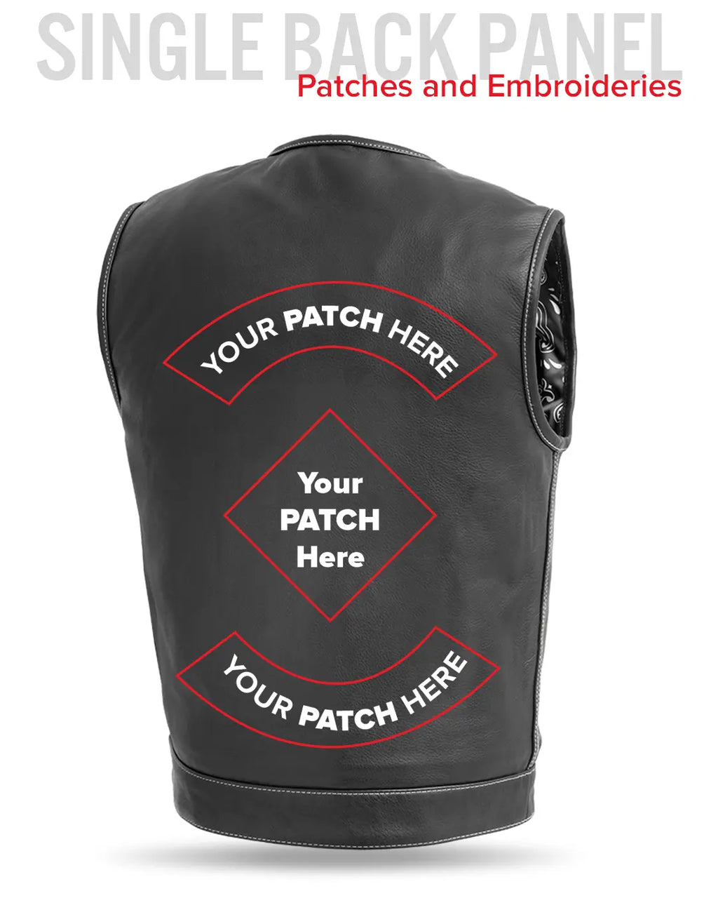 Bandit Men's Leather Motorcycle Vest