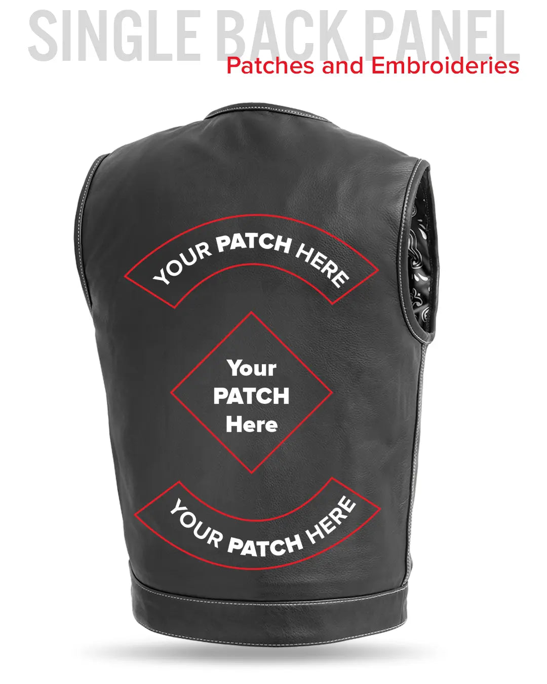 Bandit Men's Leather Motorcycle Vest