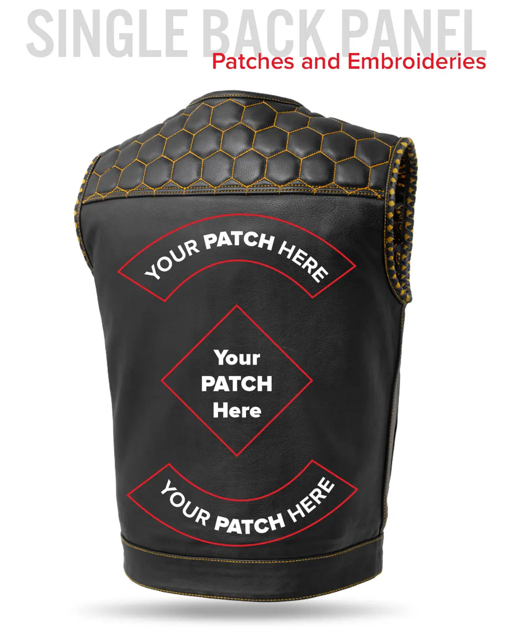 Hornet Men's Club Style Leather Vest