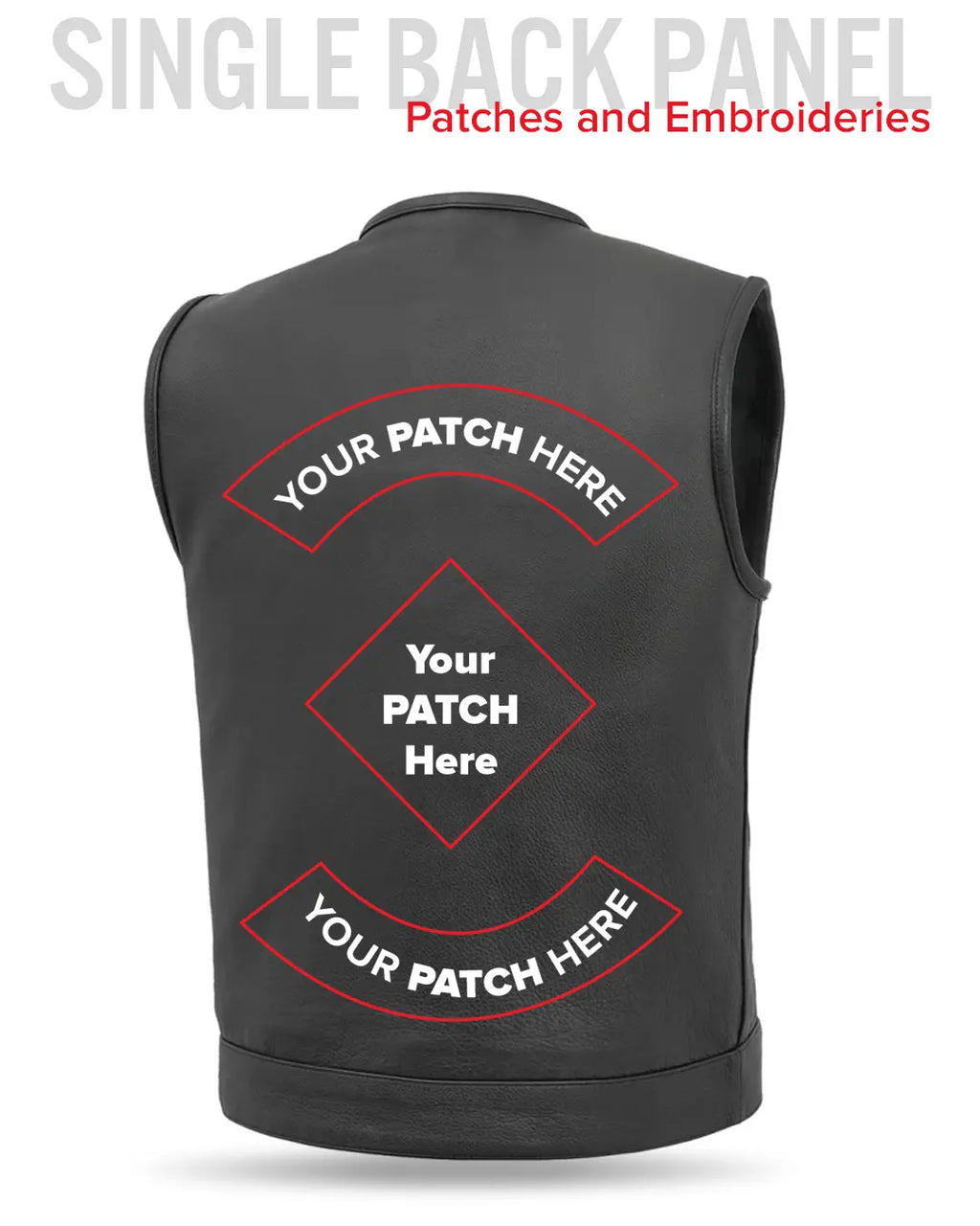 No Rival - Men's Motorcycle Leather Vest
