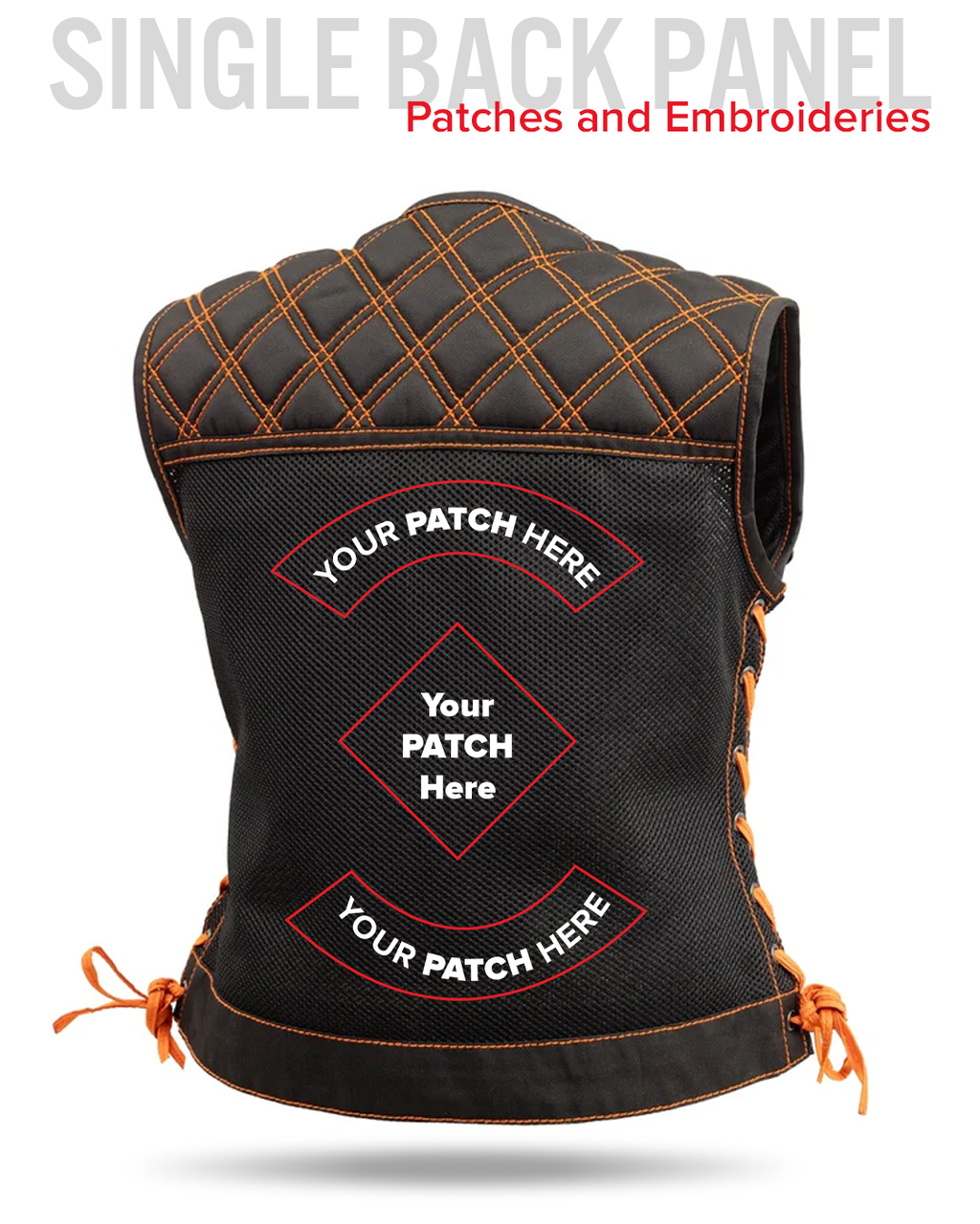 Bonnie Moto Mesh Women's Motorcycle Vest - Diamond Quilt