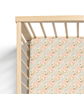 Jersey Knit Polyester Crib Sheet in Wildflower Meadow