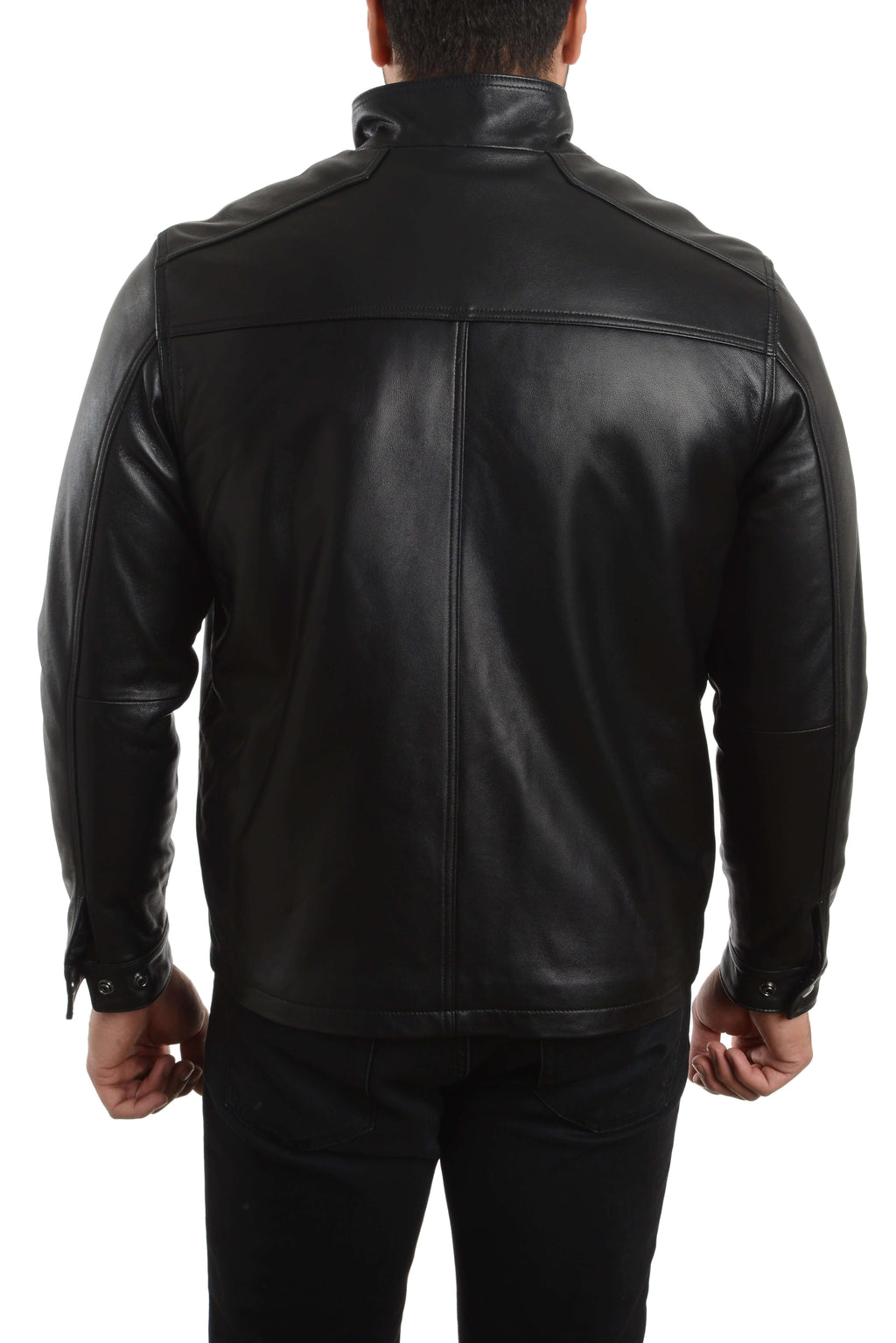 REED EST. 1950 Men's Jacket Genuine Lambskin Leather Stand UP Collar Winners Coat - Imported
