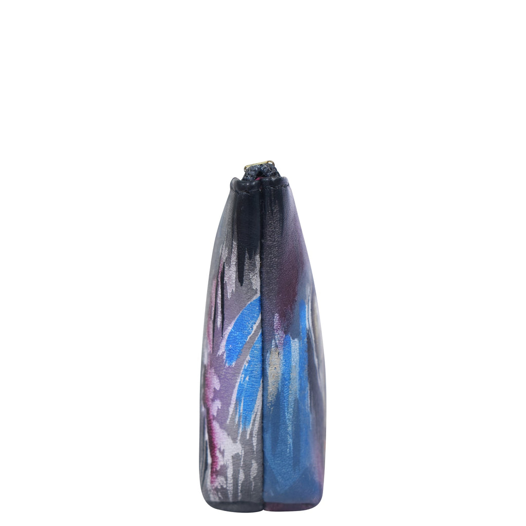 Coin Pouch - 1031 - Hand-painted original artwork with Abstract Leopard design Genuine Leather