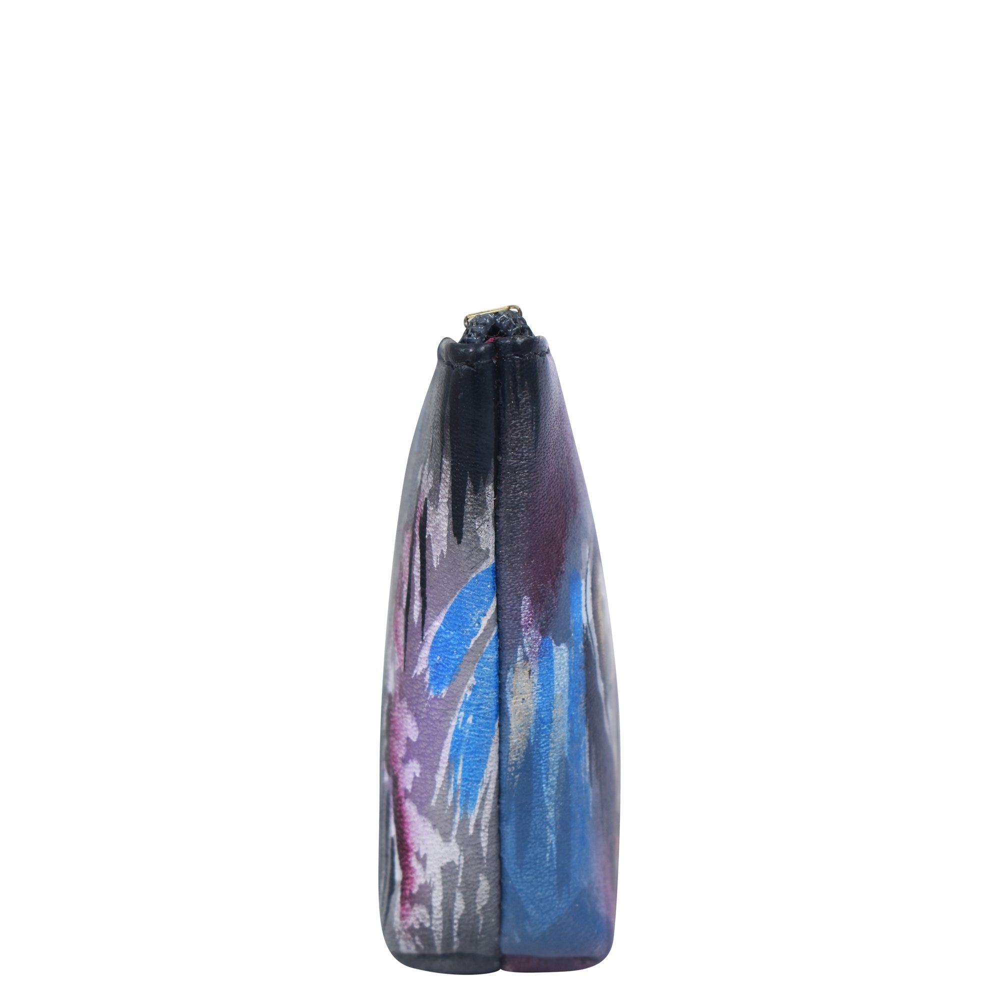 Coin Pouch - 1031 - Hand-painted original artwork with Abstract Leopard design Genuine Leather