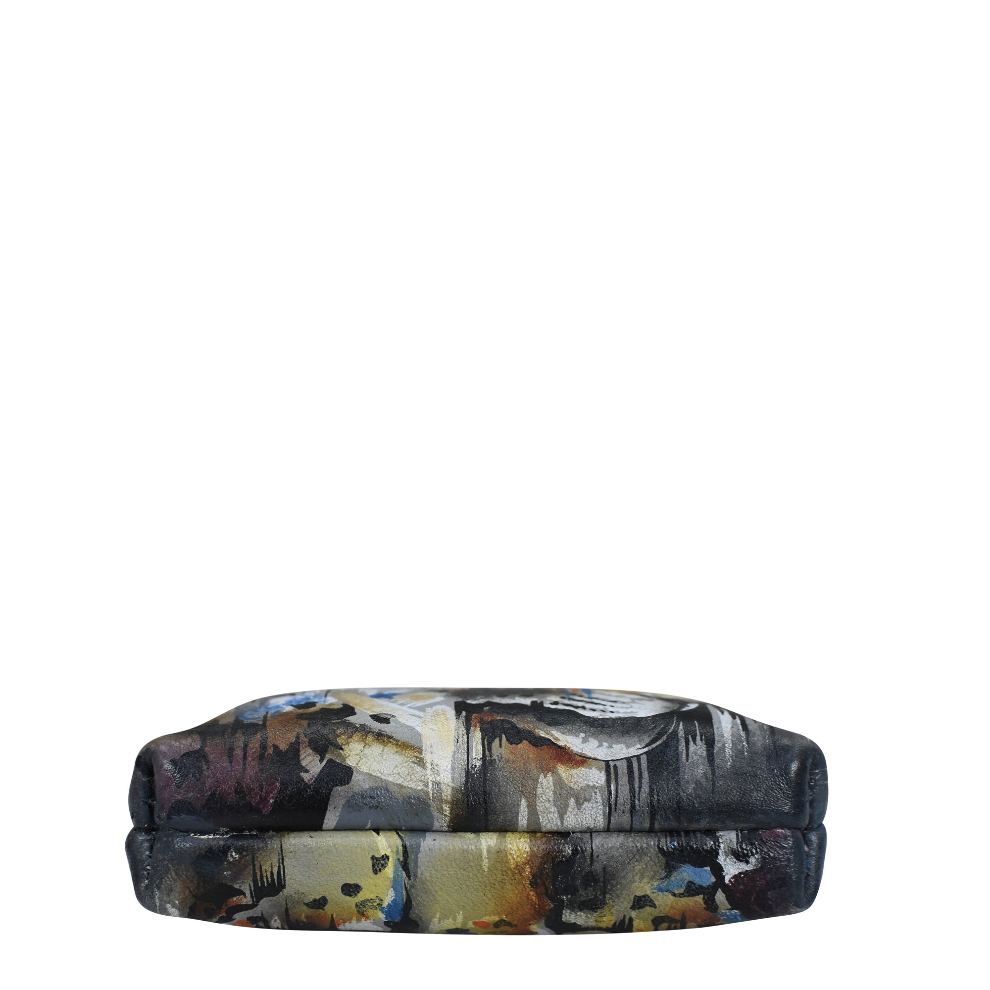 Coin Pouch - 1031 - Hand-painted original artwork with Abstract Leopard design Genuine Leather