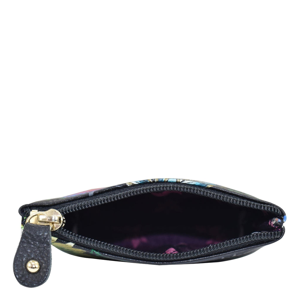 Coin Pouch - 1031 Hand-painted original artwork with Rainforest Beauties leather