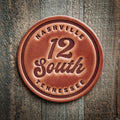 12 South Nashville Tennessee Leather Coaster