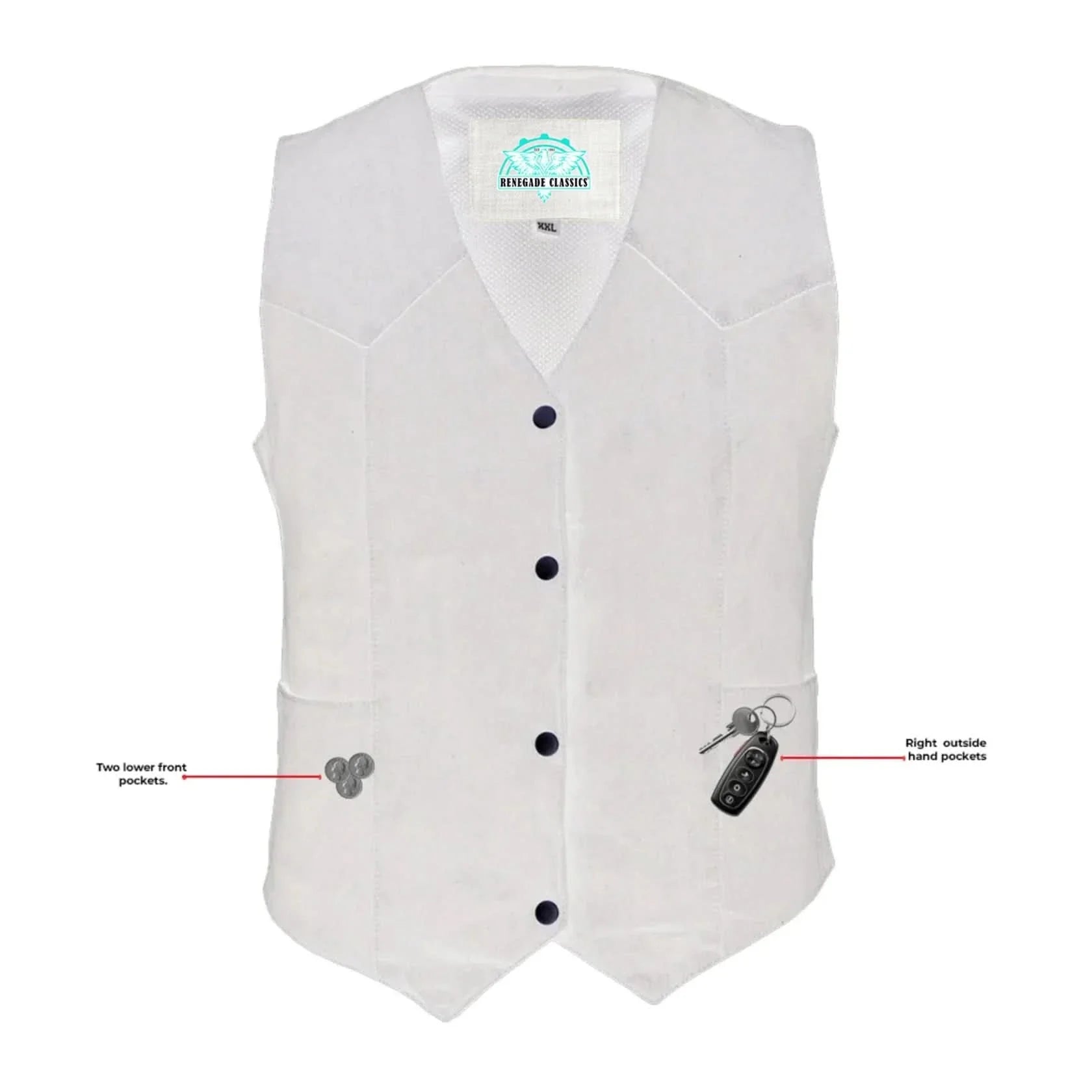 Women's Denim Classic Plain Sides Vest