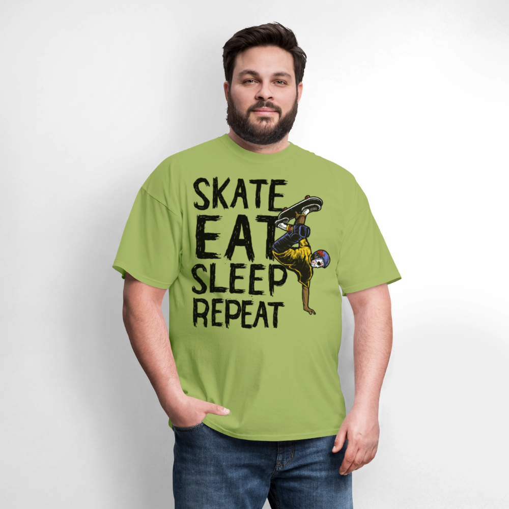 Unisex Classic T-Shirt Skate Eat Sleep Repeat - kiwi