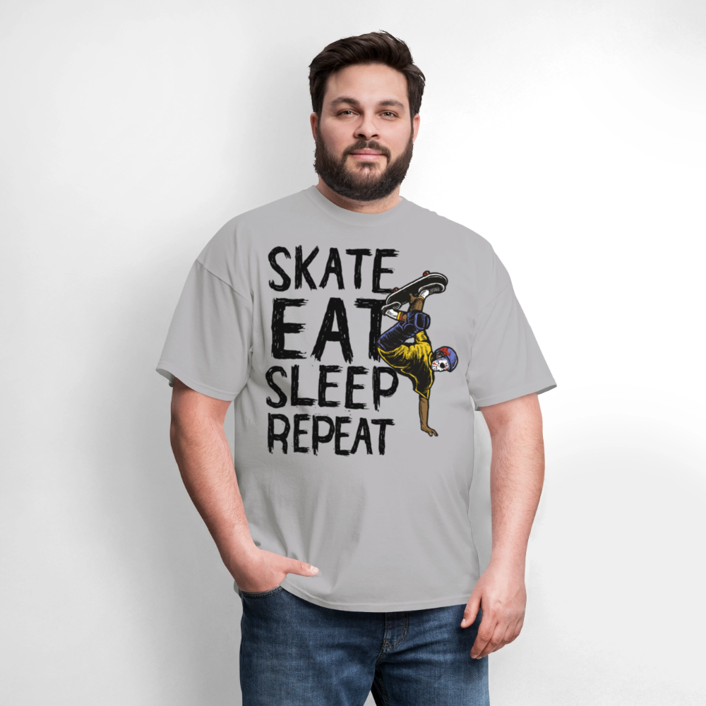 Unisex Classic T-Shirt Skate Eat Sleep Repeat - gravel 