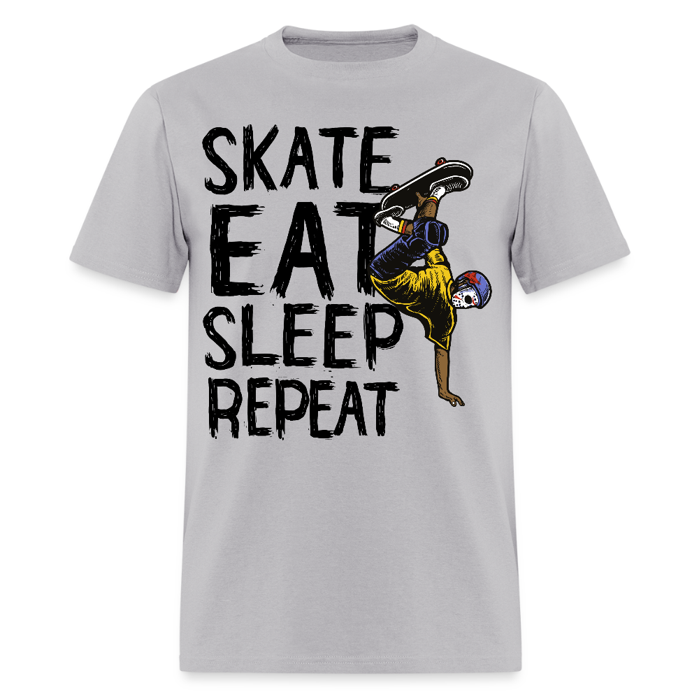 Unisex Classic T-Shirt Skate Eat Sleep Repeat - gravel 