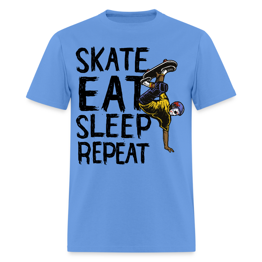 Unisex Classic T-Shirt Skate Eat Sleep Repeat - carolina blue