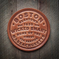 Boston Wicked Smaht/Smart Leather Coaster