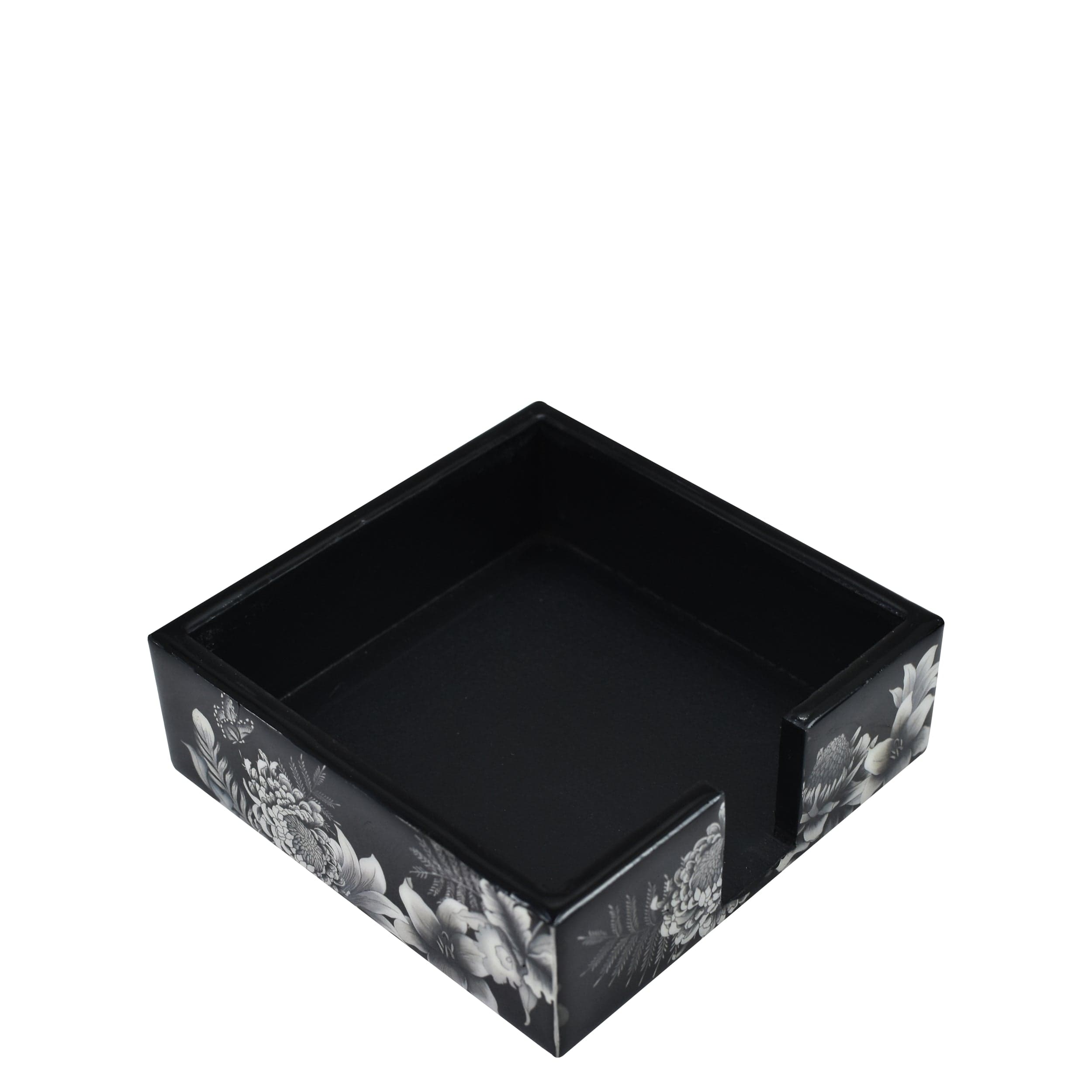 Set of 4 Wooden Printed Square Coasters Made of natural mango wood with enamel inlay - Leopard