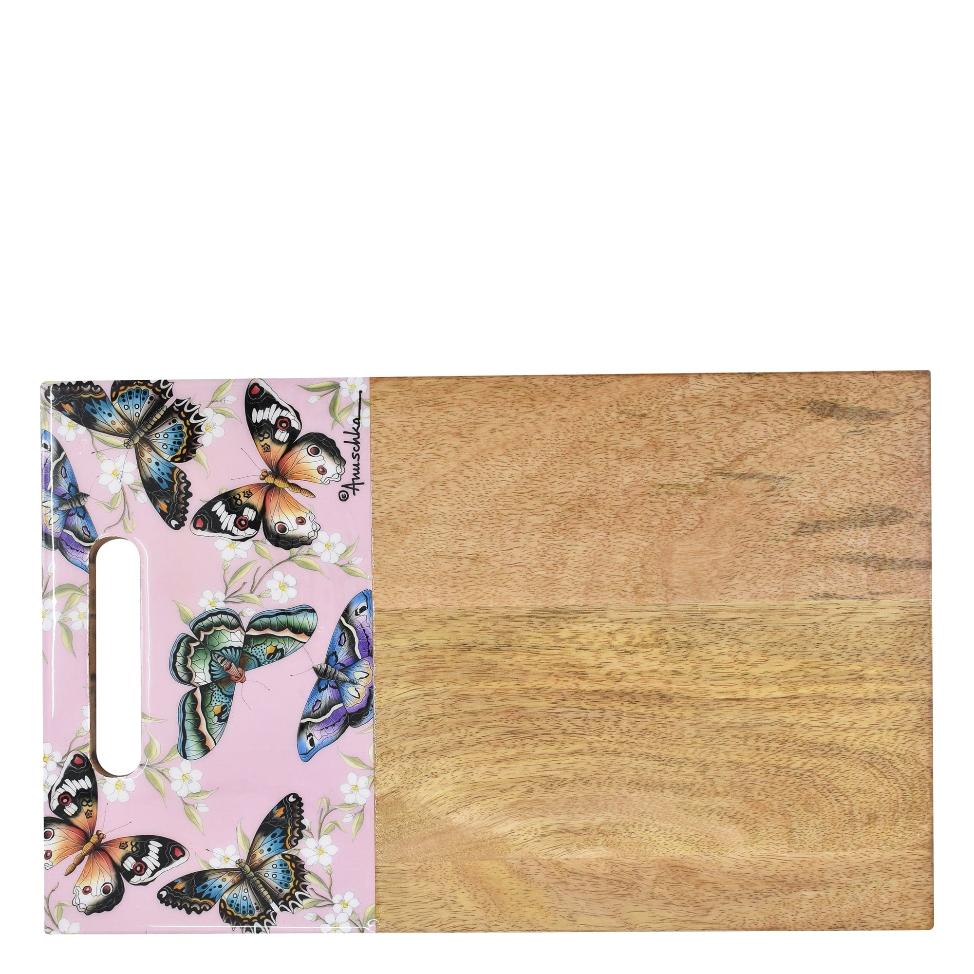 Wooden Printed Cutting Board - Printed from original Hand-Painted Art - Butterfly