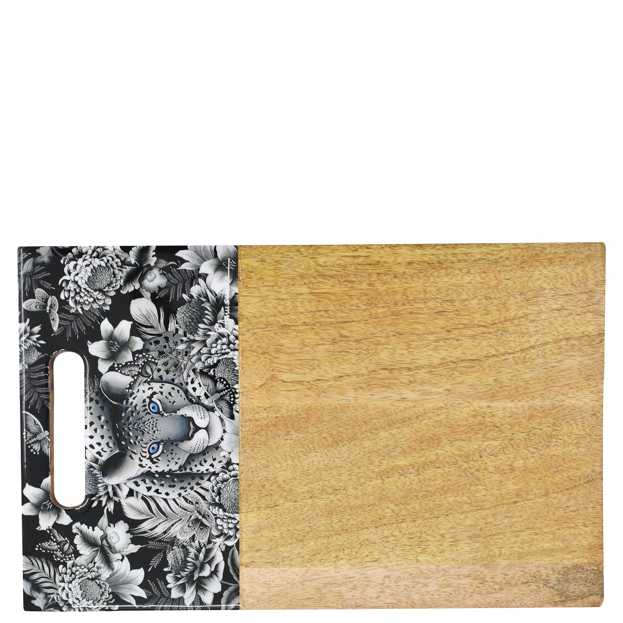 Wooden Printed Cutting Board - Durable, solid and lightweight mango wood. - Leopard