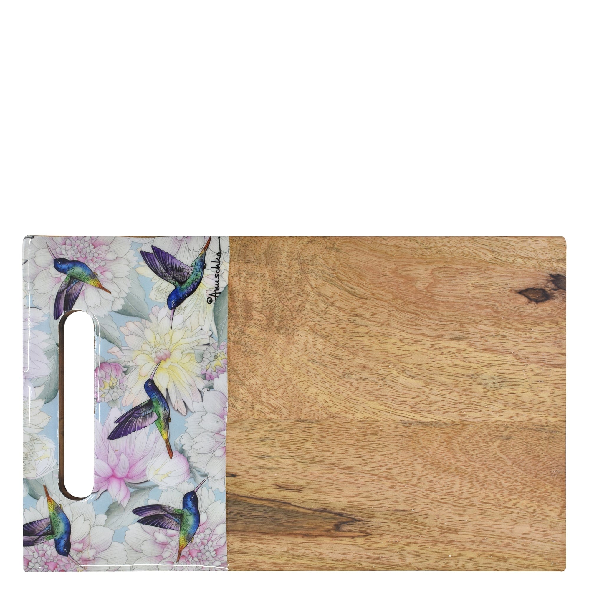 Wooden Printed Cutting Board - Durable, solid and lightweight mango wood - Birds