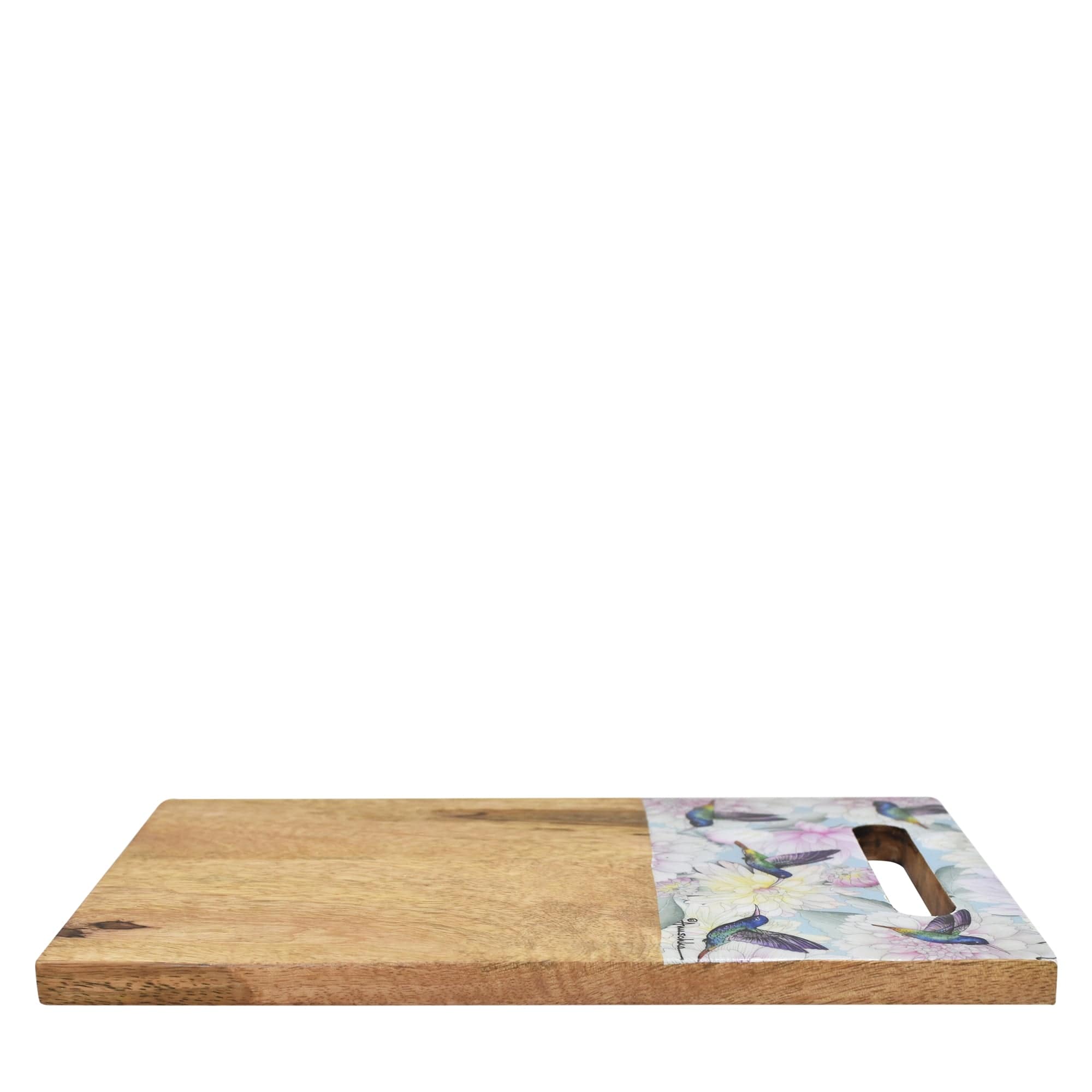 Wooden Printed Cutting Board - Durable, solid and lightweight mango wood - Birds