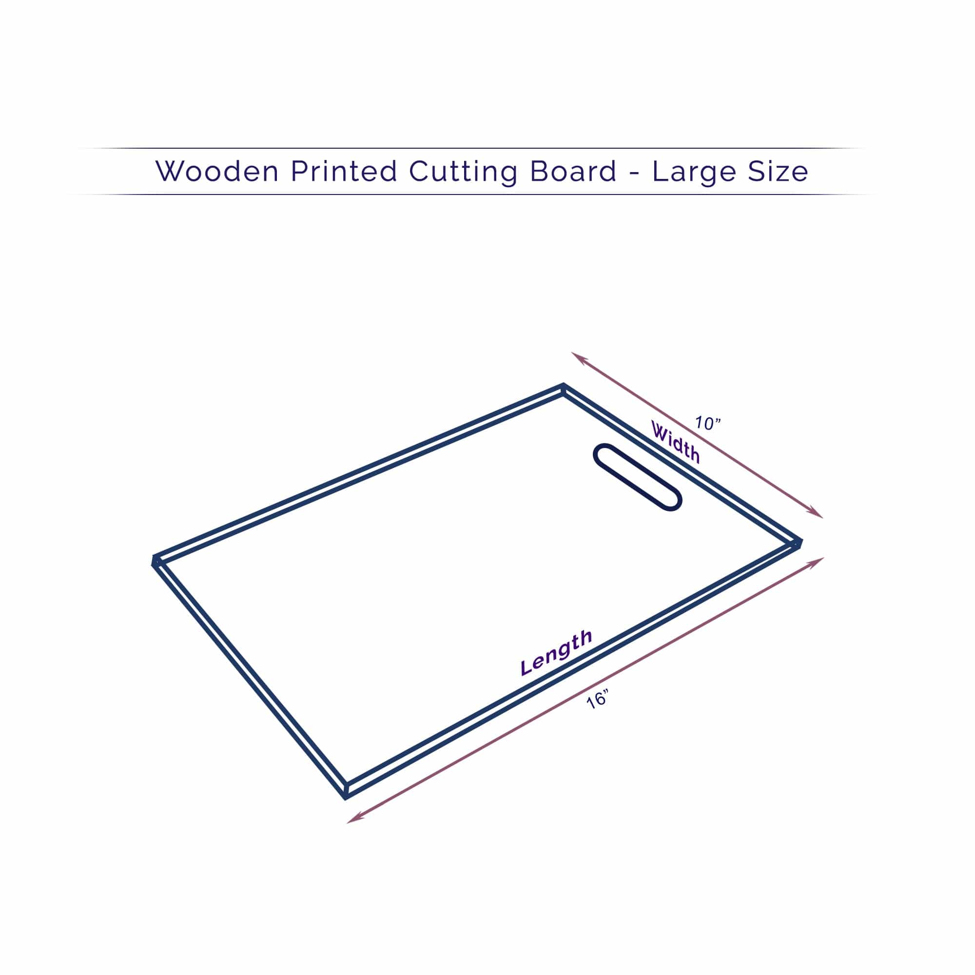 Wooden Printed Cutting Board - Durable, solid and lightweight mango wood - Tropical Floral