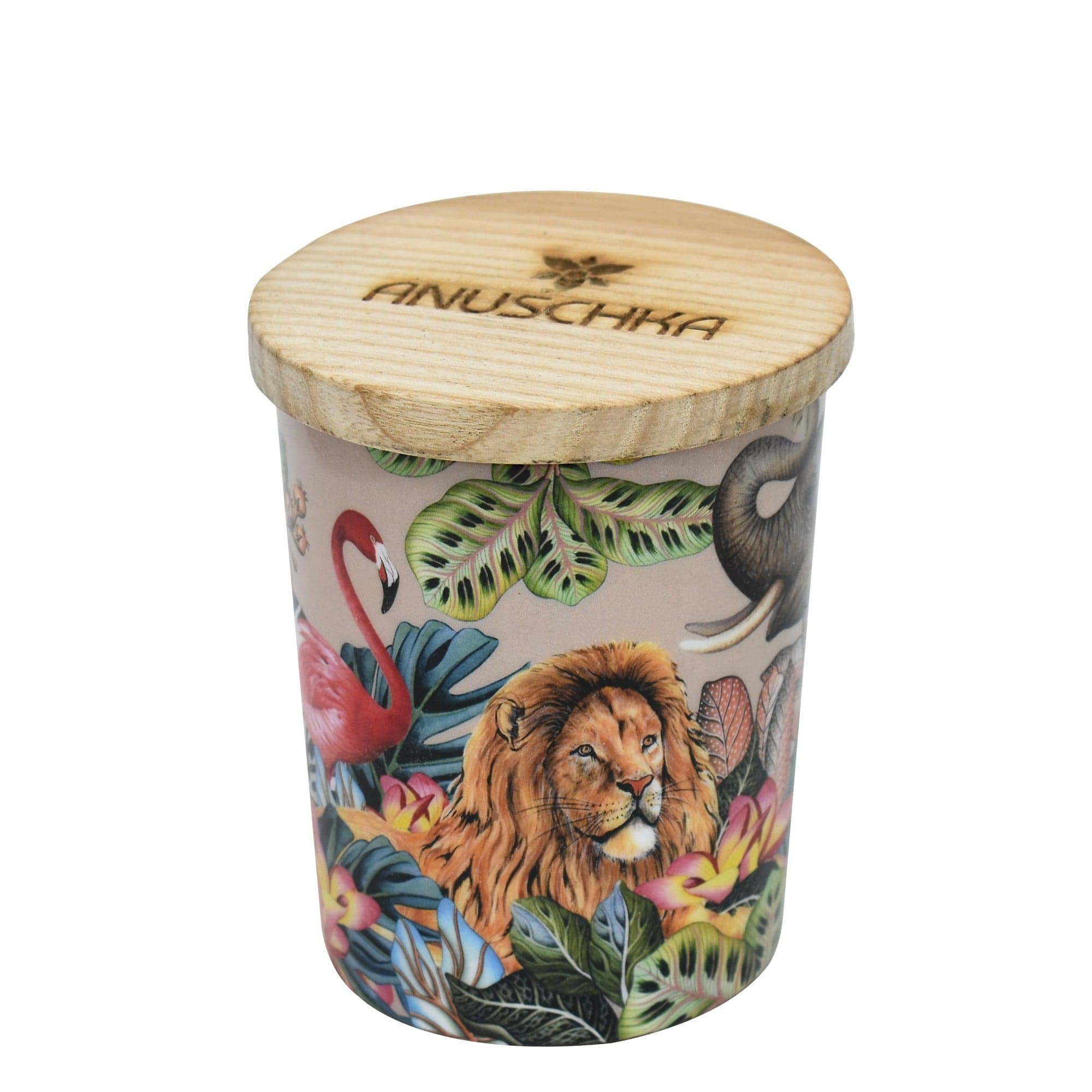 Fig Cinnamon - Animals Printed Glass Candle Jar