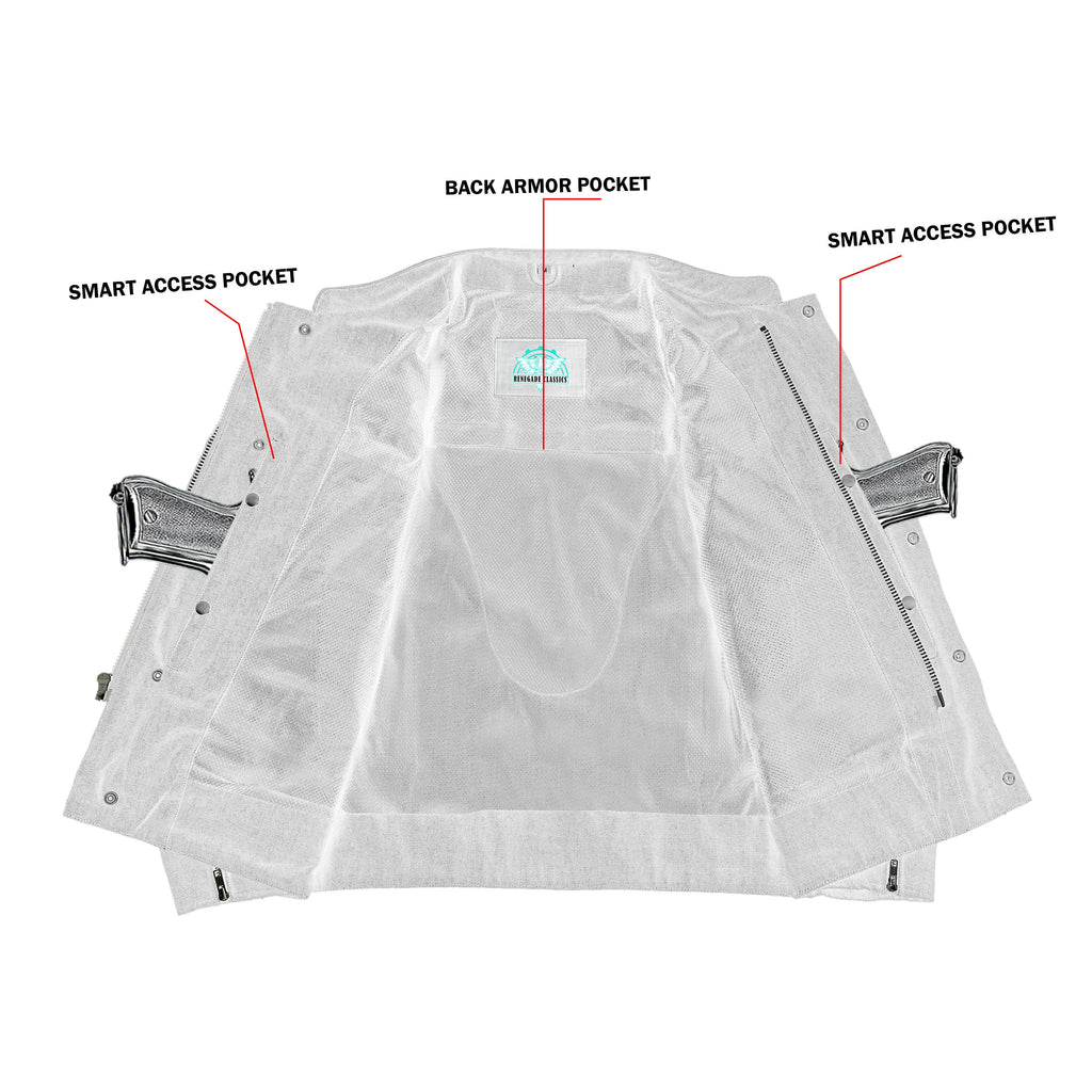 Mens Rough Rub-Off Denim Jacket