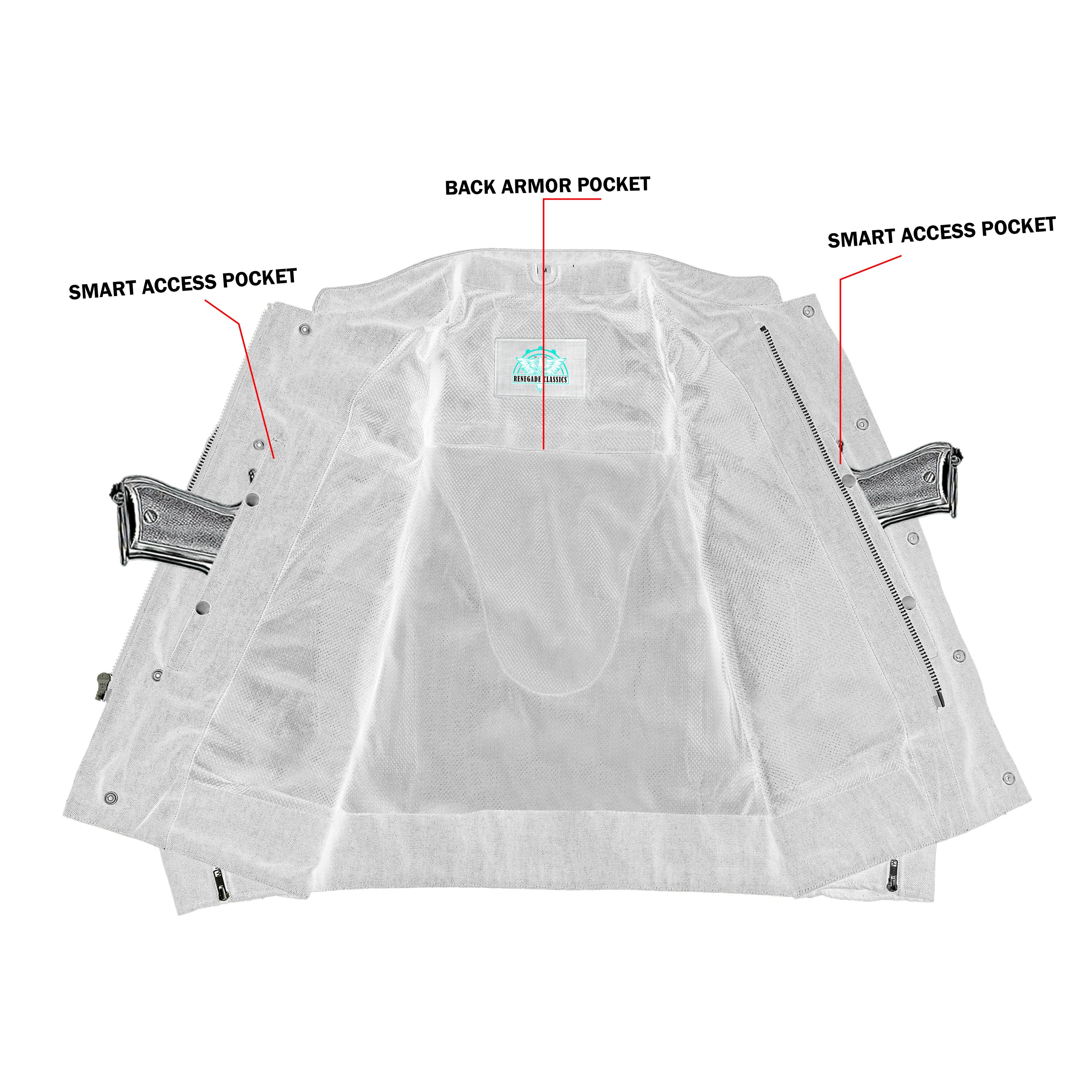 Mens Rough Rub-Off Denim Jacket