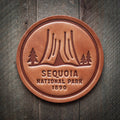 Sequoia National Park Leather Coaster