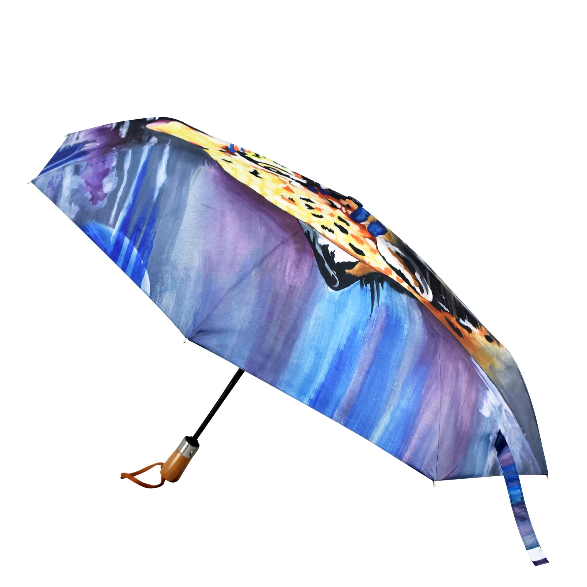 Auto Open/ Close Printed Umbrella - Leopard