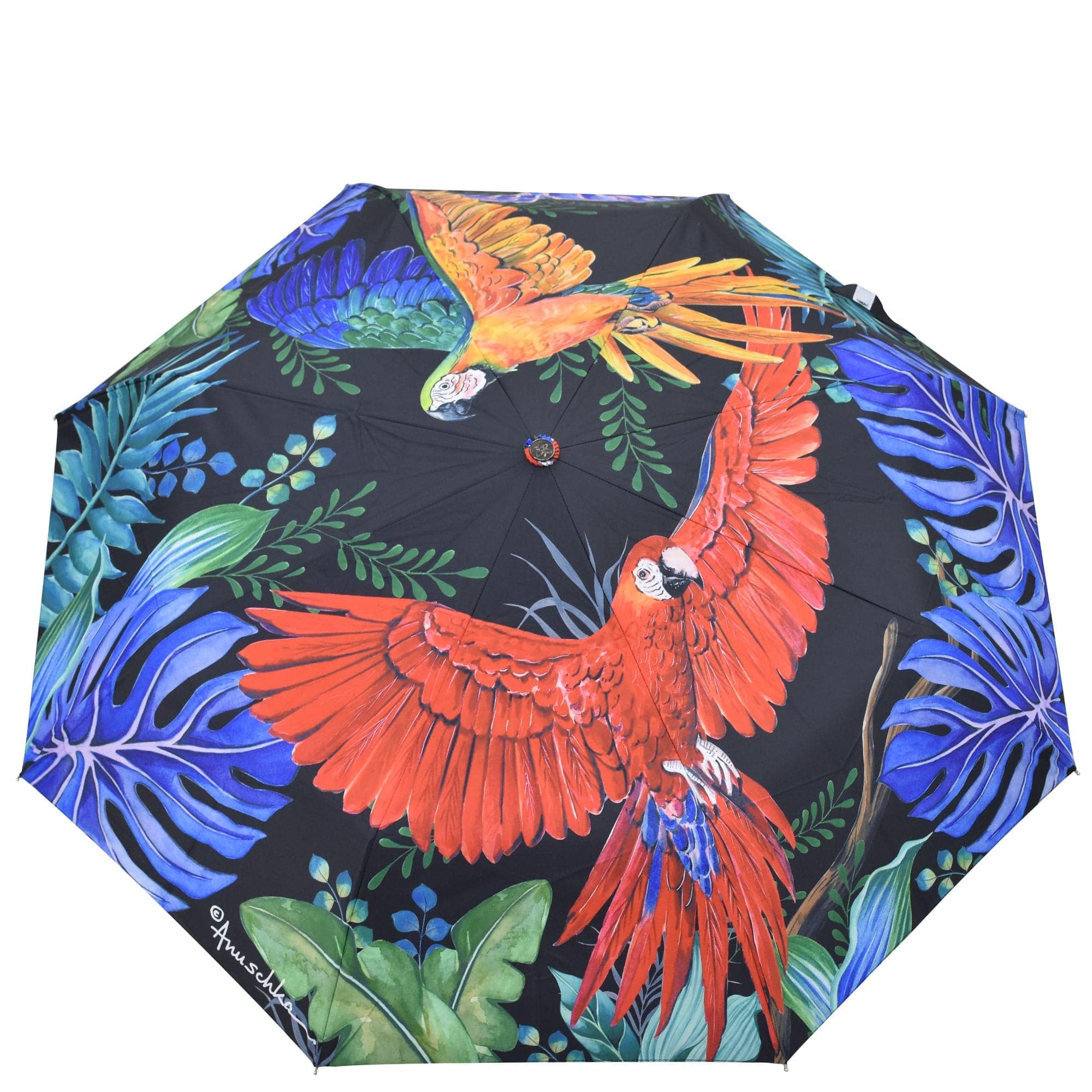 Auto Open/ Close Printed Umbrella - Birds