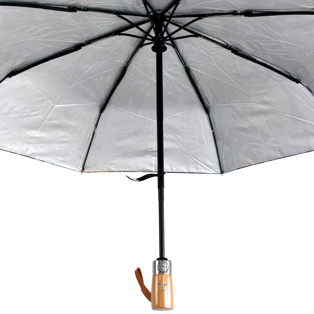 Auto Open/ Close Printed Umbrella - Leopard Floral