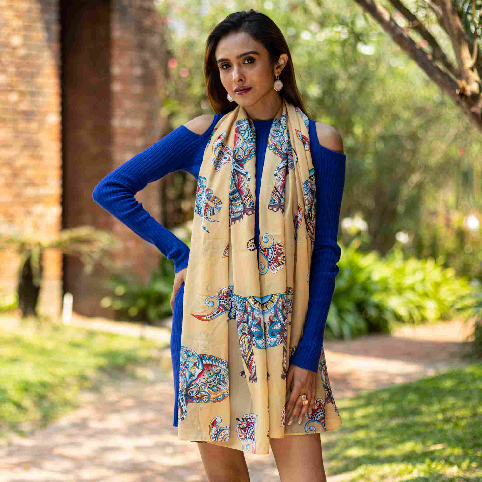 Printed Chiffon Scarf - 3300
