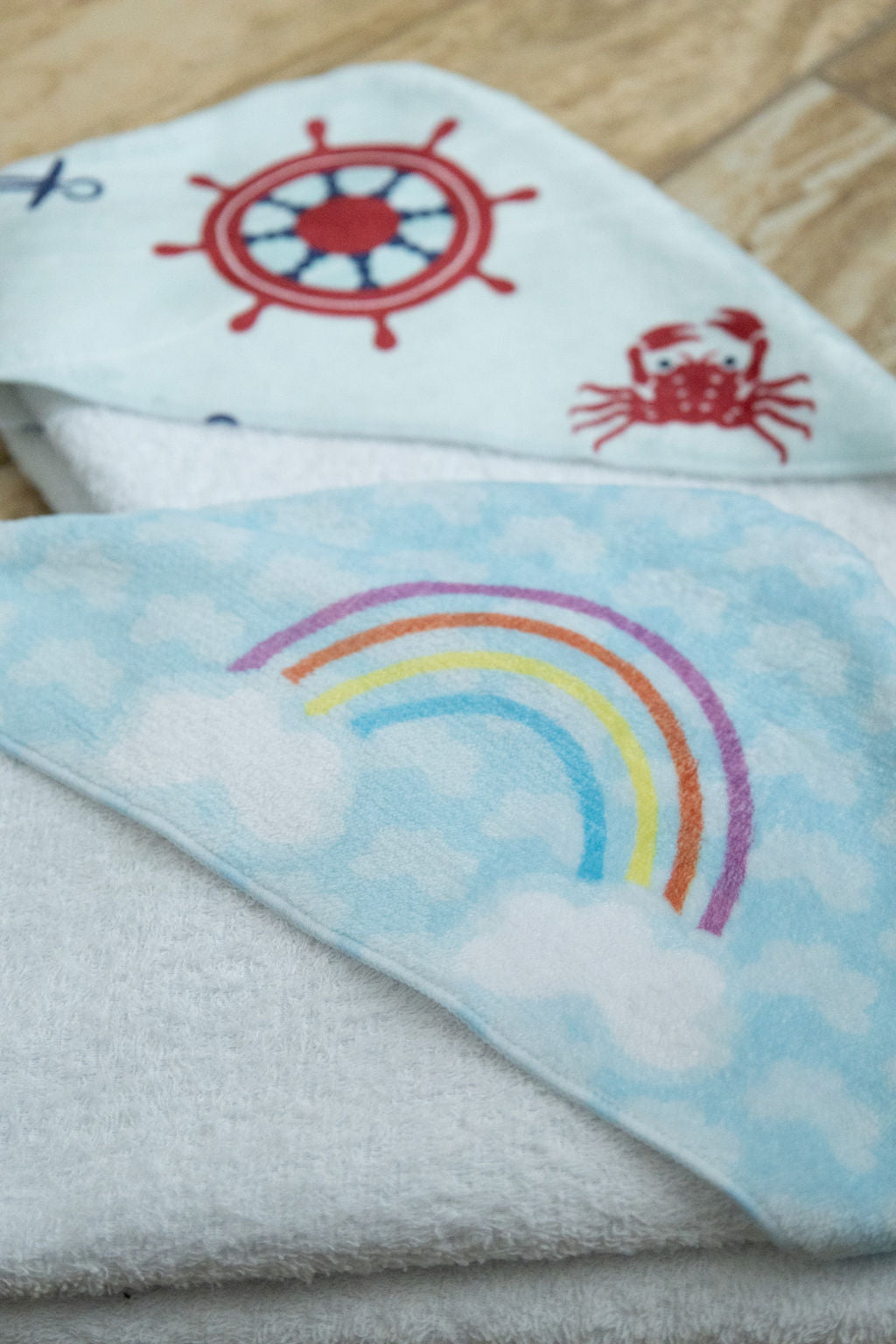 Rainbow Hooded Baby Towel