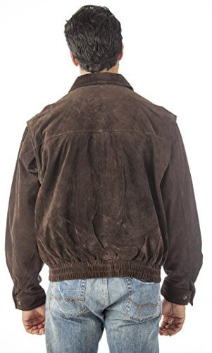 REED Men's Water Repellent and Stain Resistant Soft Touch Real Suede Leather Coat - Imported