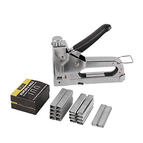 eZthings Staple Gun Stapler Tool Set - 3 in 1 Heavy Duty kit with 2400 Staples, Nail Steel for Wood Work, Upholstery, Decoration, Carpentry, Furniture