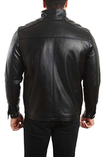 REED EST. 1950 Men's Jacket Genuine Lambskin Leather Stand UP Collar Winners Coat - Imported