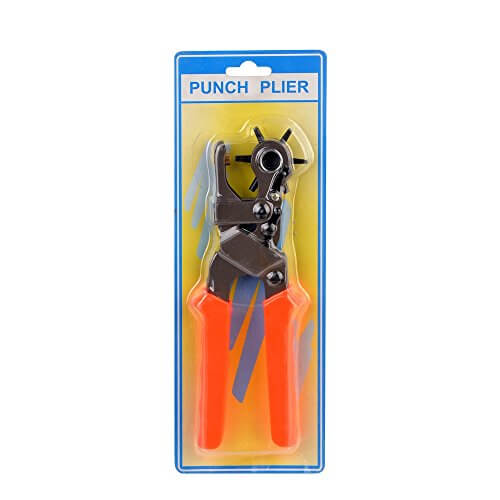 eZthings Professional Leather-Craft Punching Tool Revolving Punch Pliers Belt Leather Hole Puncher